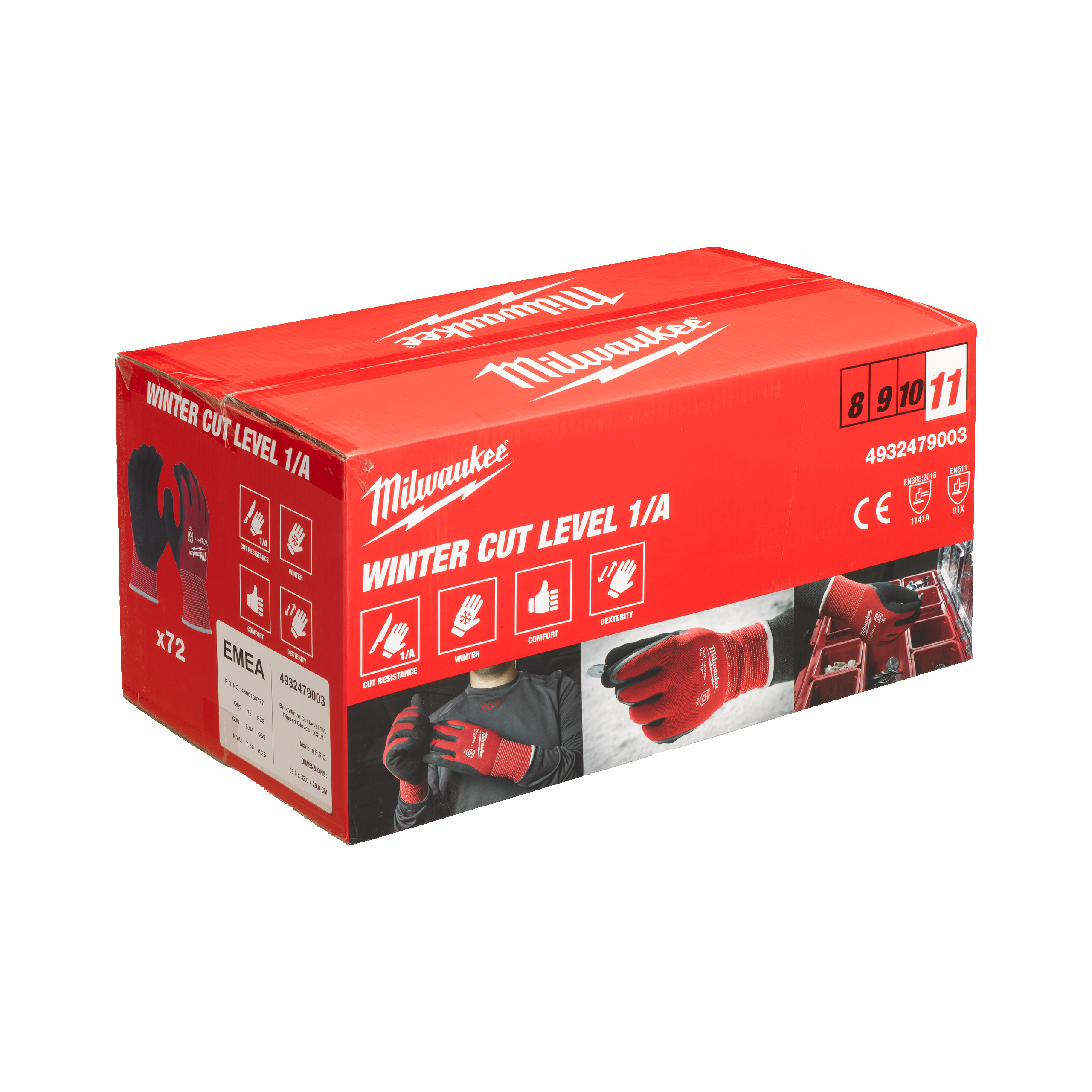 Manusi iarna - nivel de taiere A - 11-XXL - 72 buc. - 4932479003