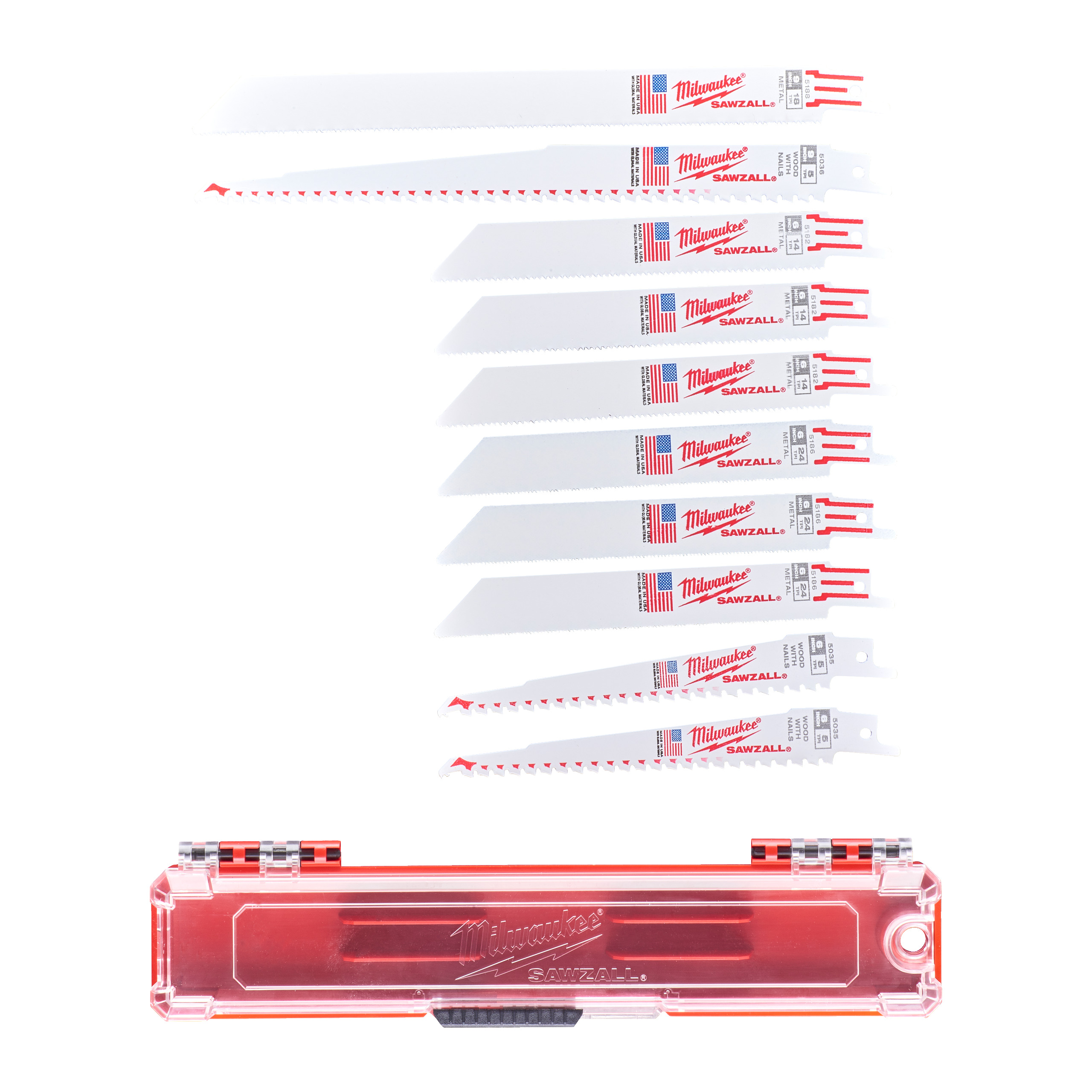 Set 10 buc panze SAWZALL®: 3 x 48005182- 3 x 48005186- 2 x 48005035- 1 x 48005036- 1 x 48005188 - 49222211
