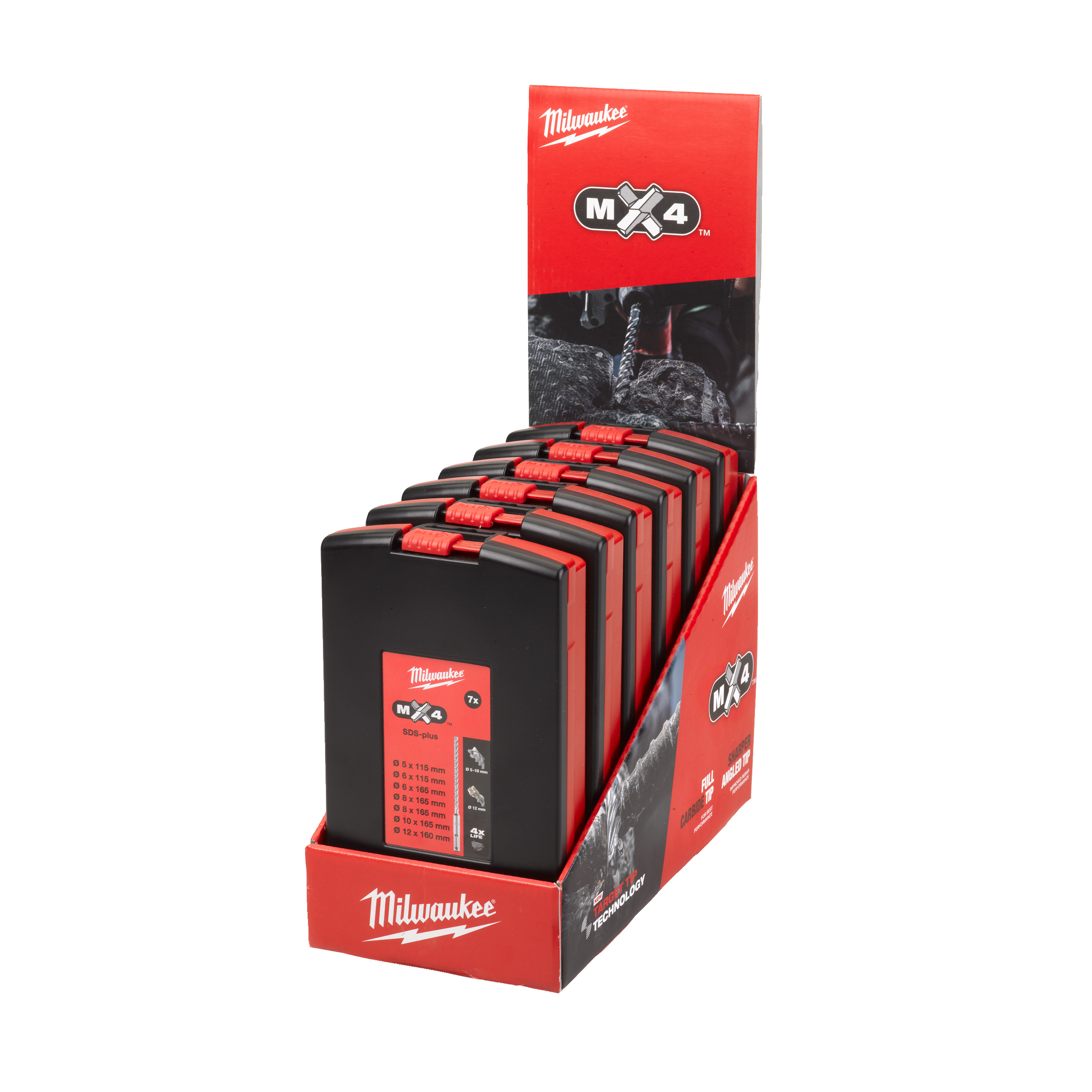 Stand pentru tejghea burghie SDS-Plus MX4 (7 buc) - 4932478673