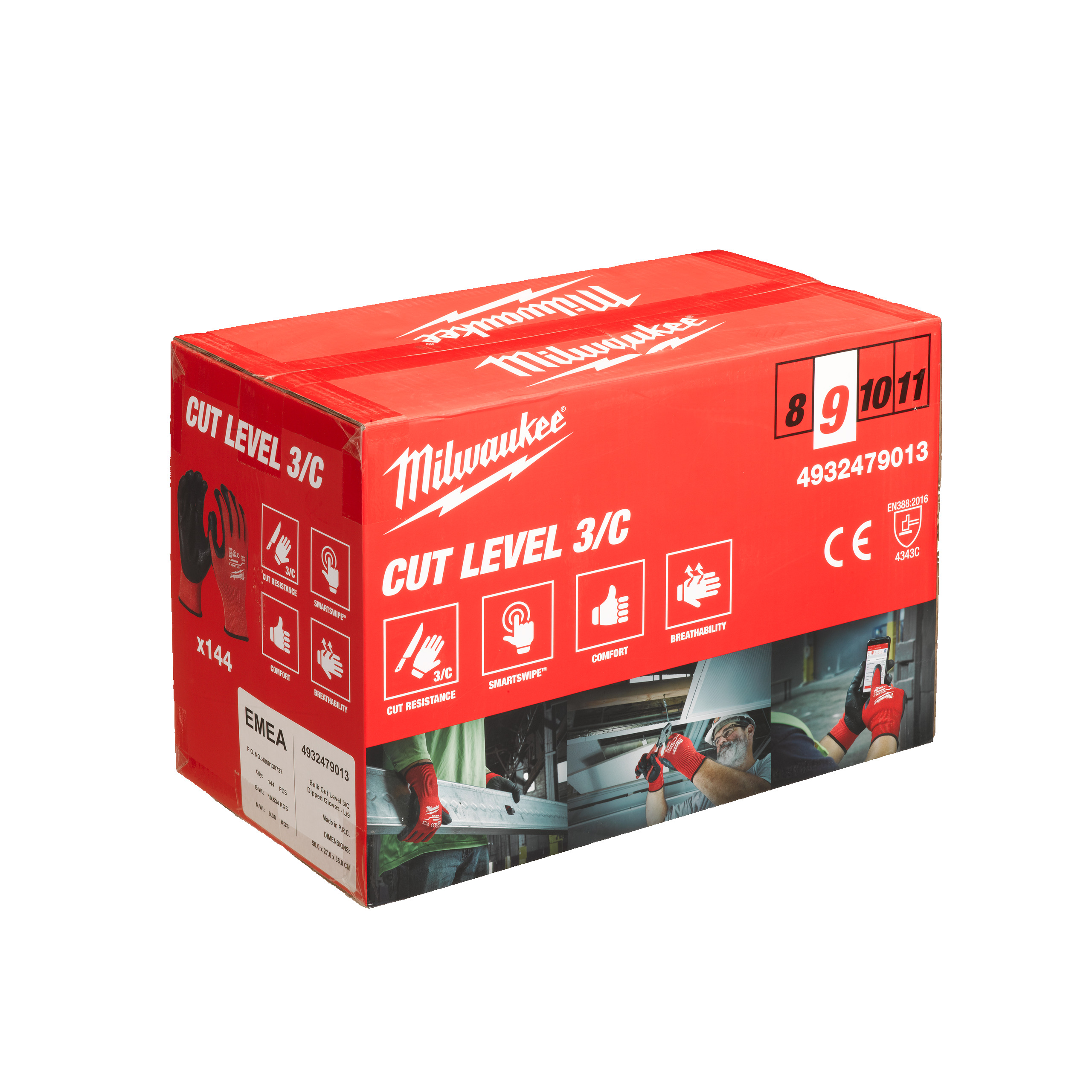 Manusi rezistente la taiere 3-C - L-9 - pachet - 4932479013