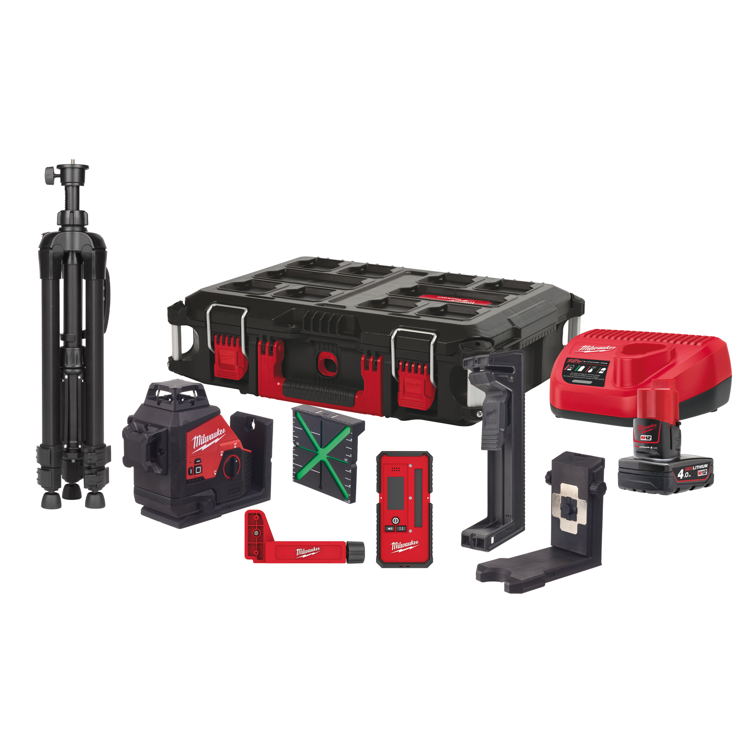 Kit nivela laser verde cu 3 planuri 360° M12 - 4933478990