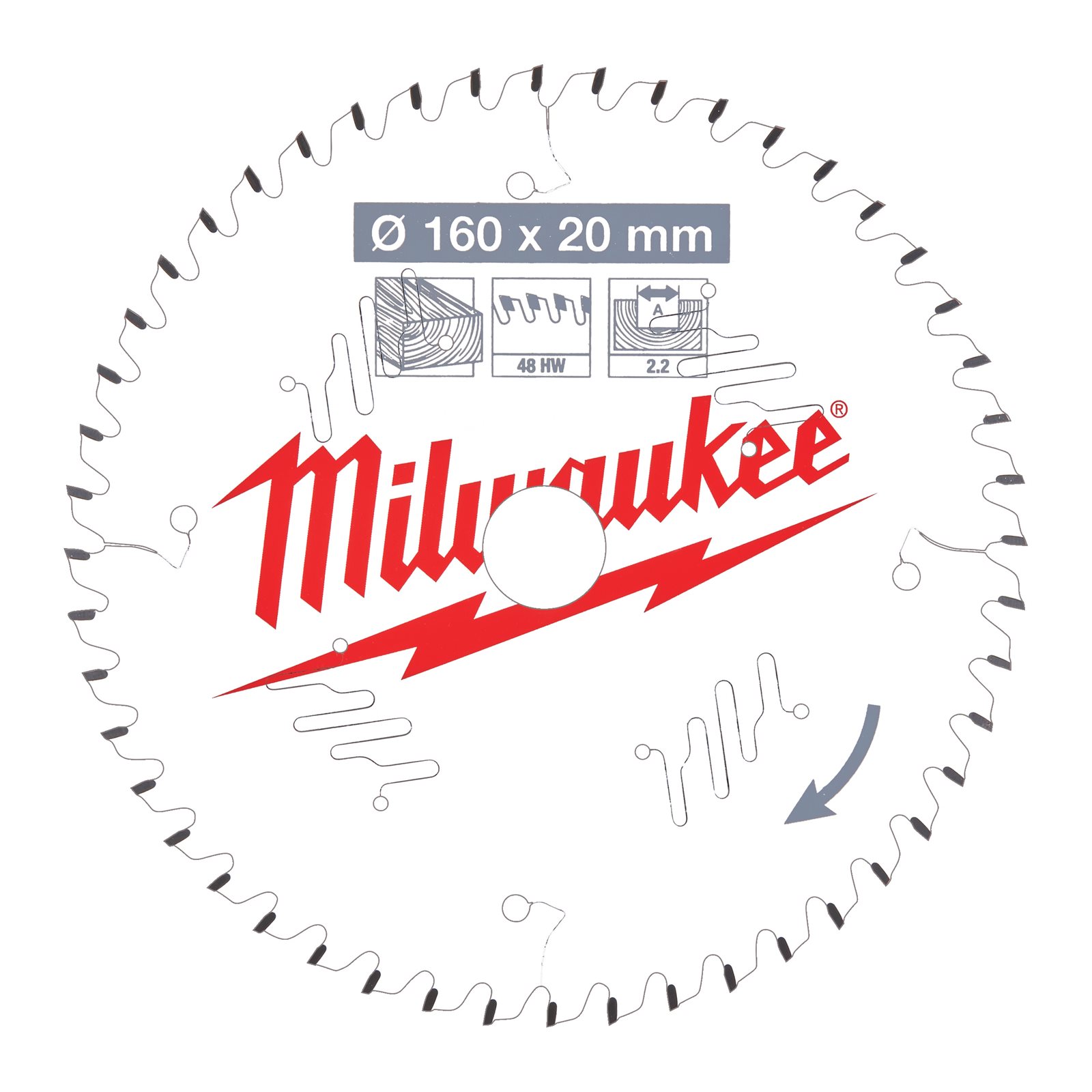Pânze pentru fierăstraie circulare de mână 160 mm Milwaukee 4932471291