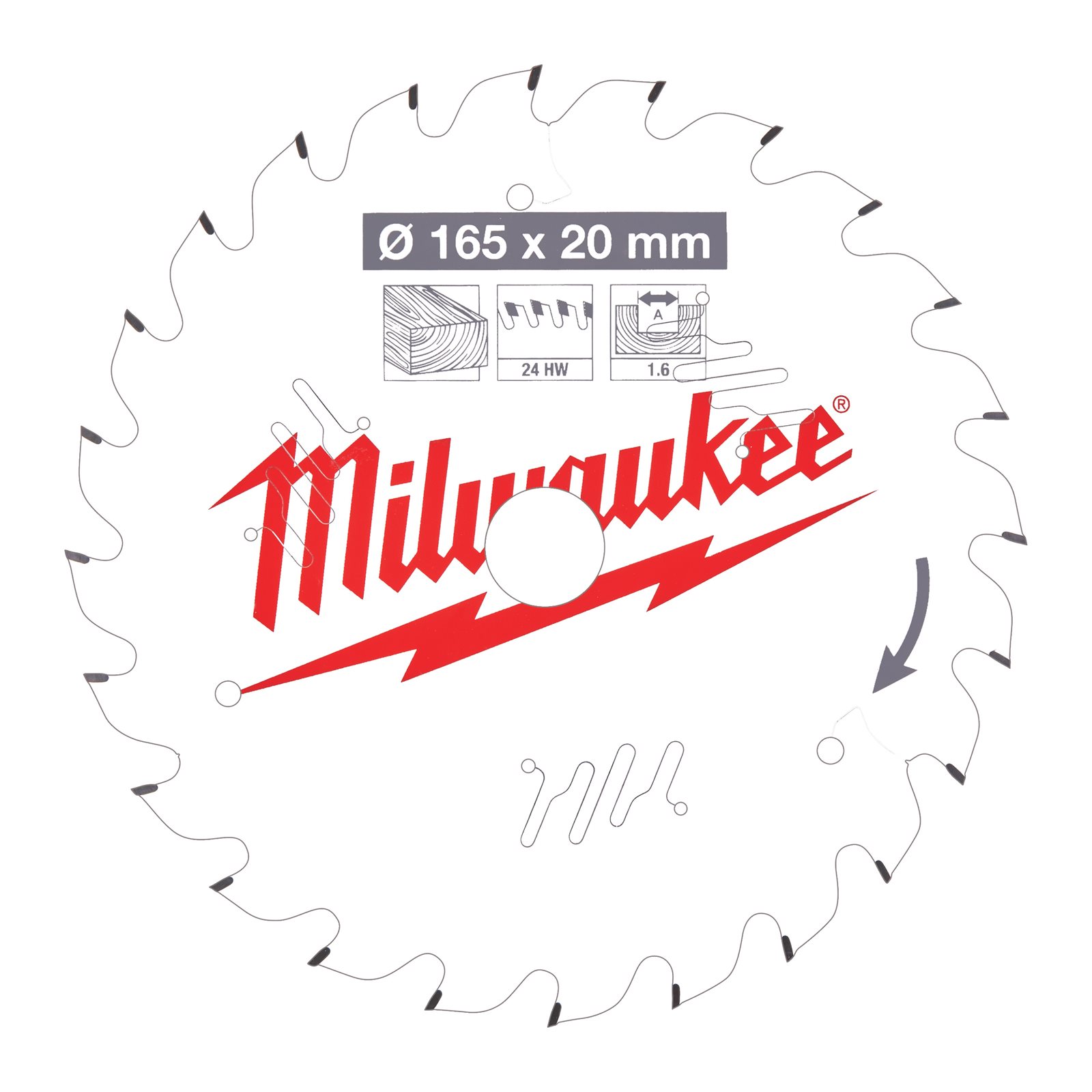 Pânze pentru fierăstraie circulare de mână 165 mm Milwaukee 4932471931