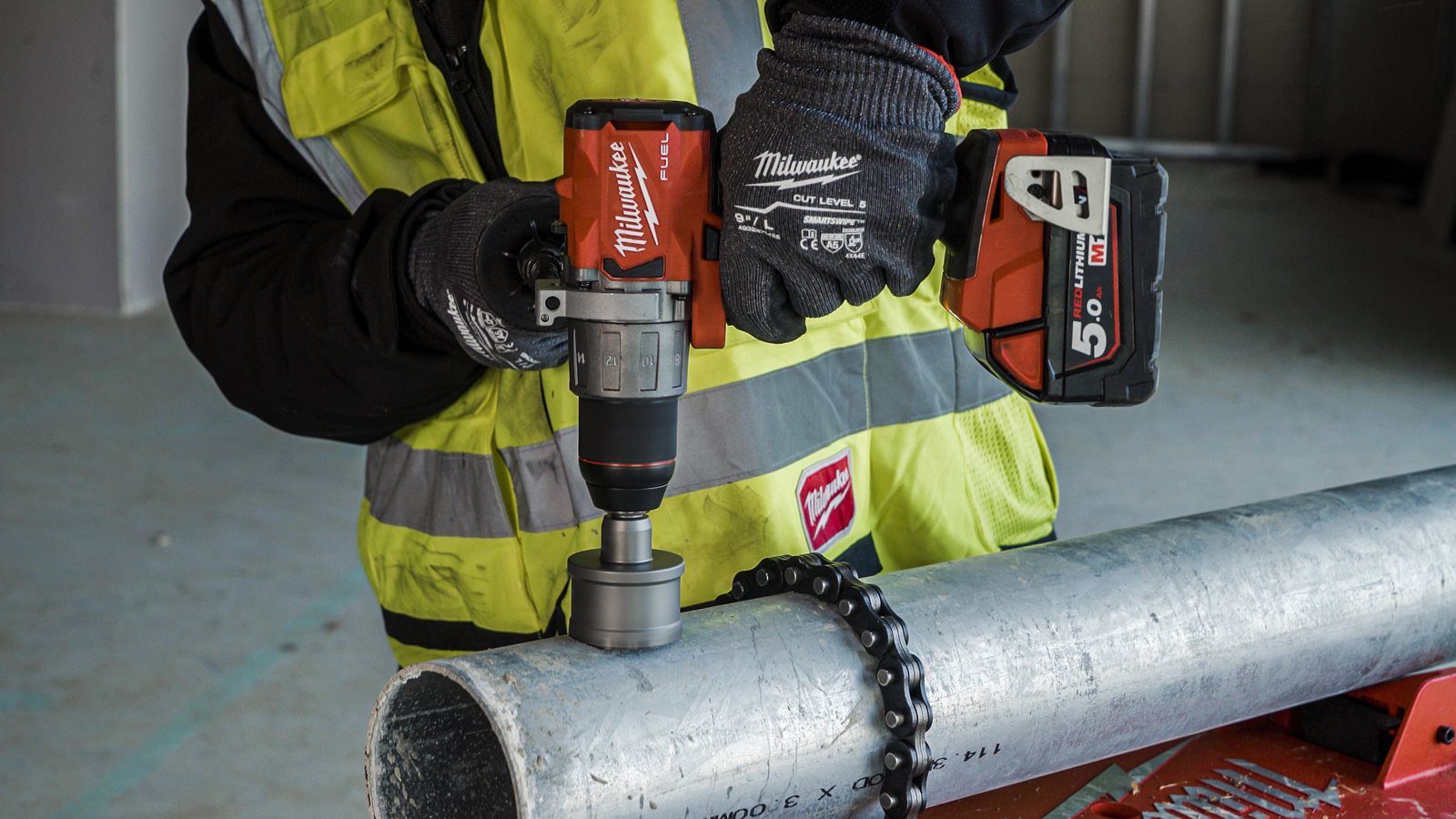 Carote oțel inoxidabil TCT 16mm 1pc Milwaukee - in utilizare 6