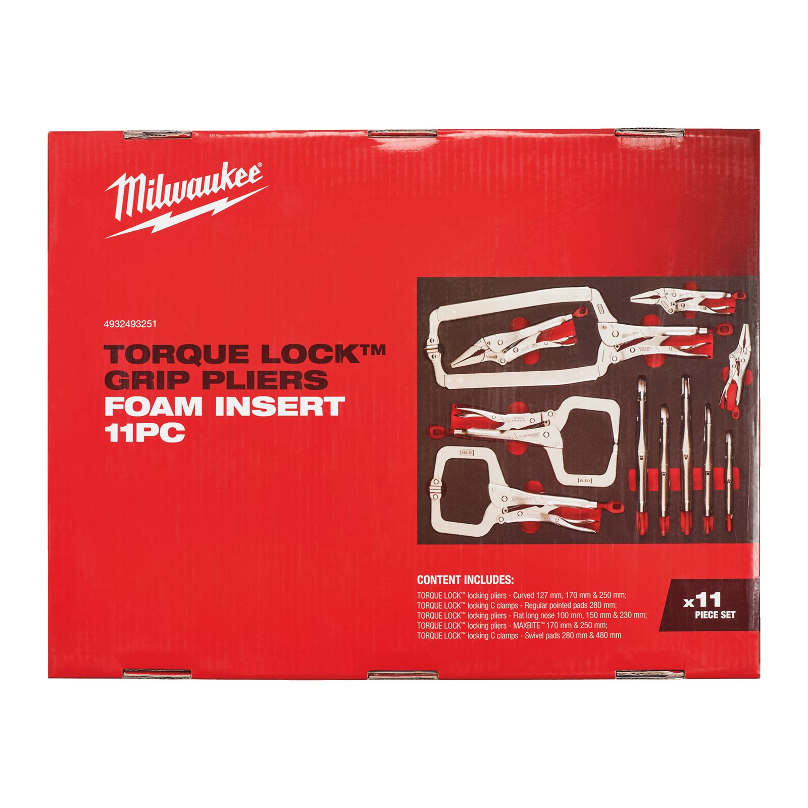 Set inserție spumă clești TORQUE LOCK 11 buc Milwaukee - continutul pachetului 1