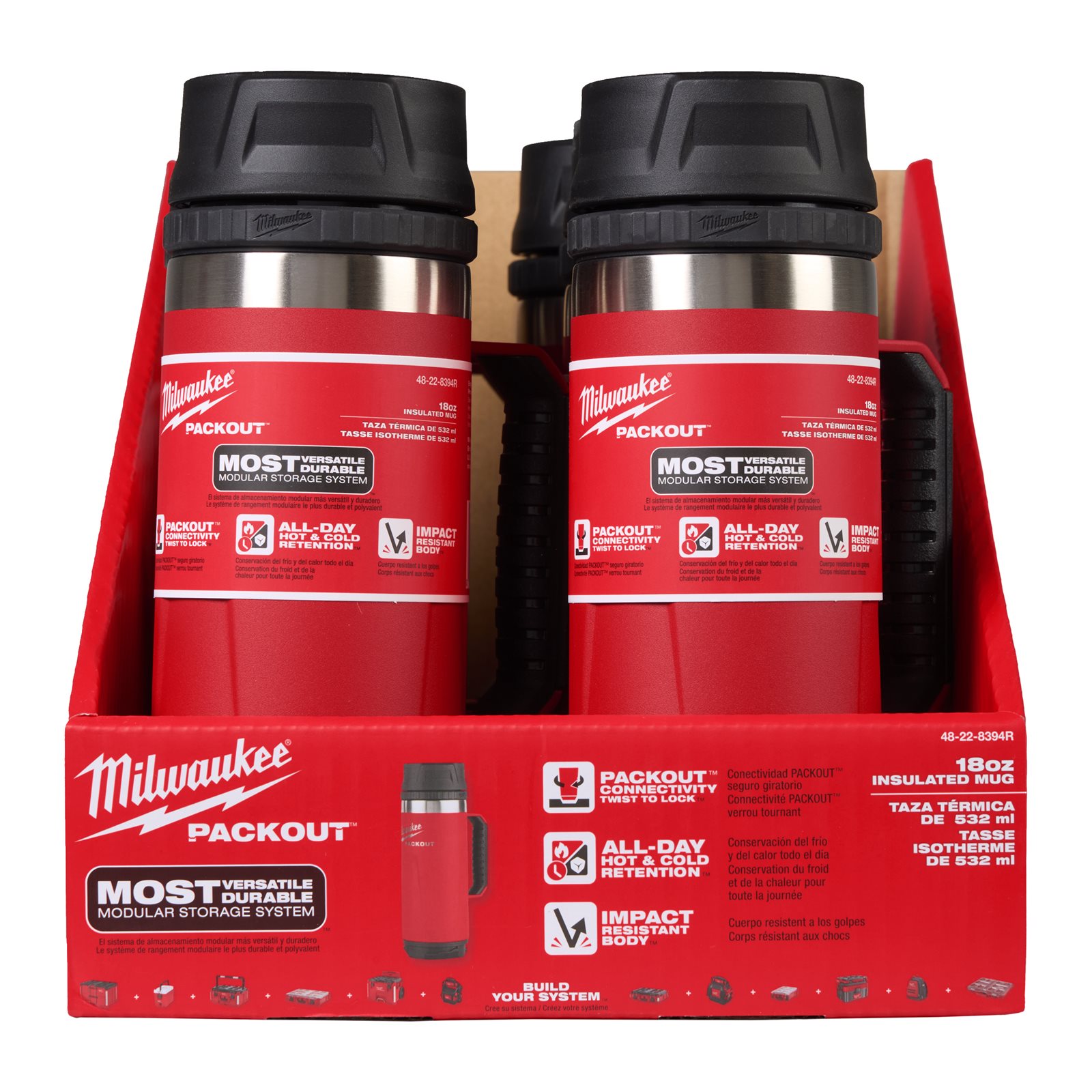Packout Mugs 532 ml Milwaukee 4932493471 - continutul pachetului 1