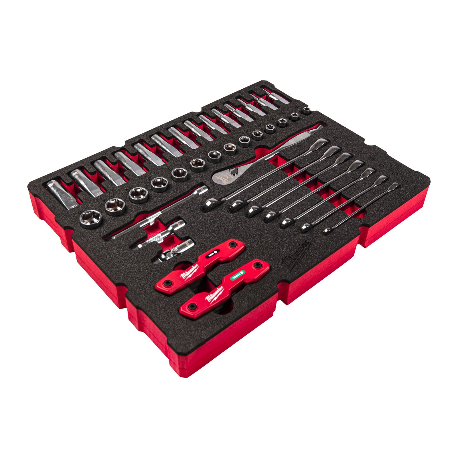 Inserție spumă PACKOUT 55 buc chei combinate, chei combinate cu clichet 3/8" Milwaukee - imagine 2