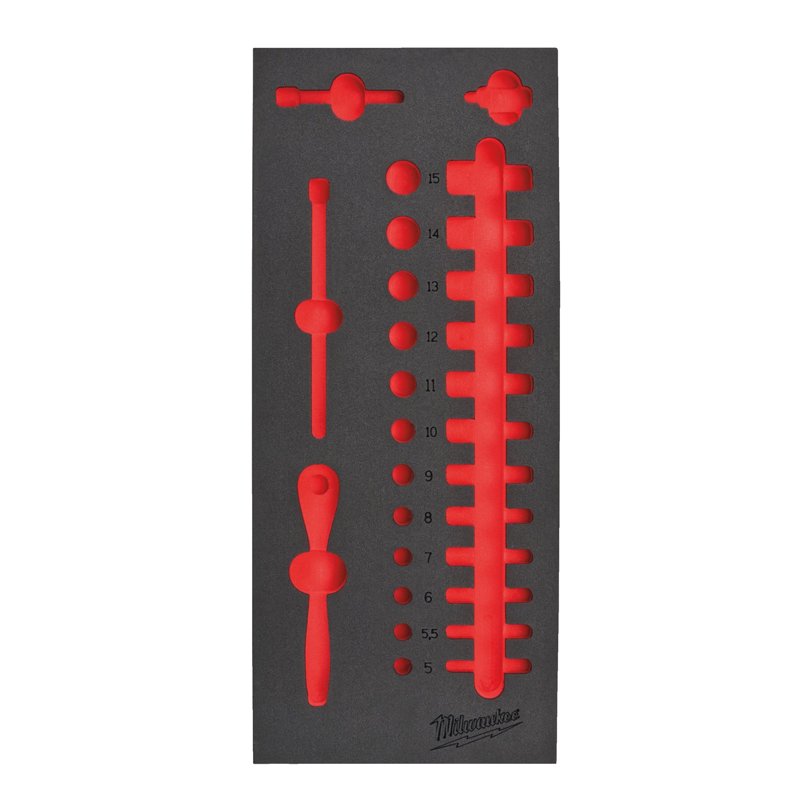 Inserție spumă goală pentru dulapul metalic 28 buc 1/4" Milwaukee