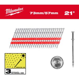Cuie Duplex 21° 73 mm 57 mm 2000 buc Milwaukee