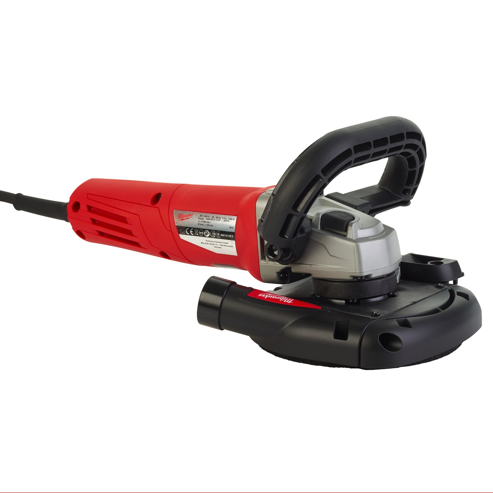 Mașină de șlefuit beton 1200 W Milwaukee AGV 12-125 X DSG-SET - imagine 2