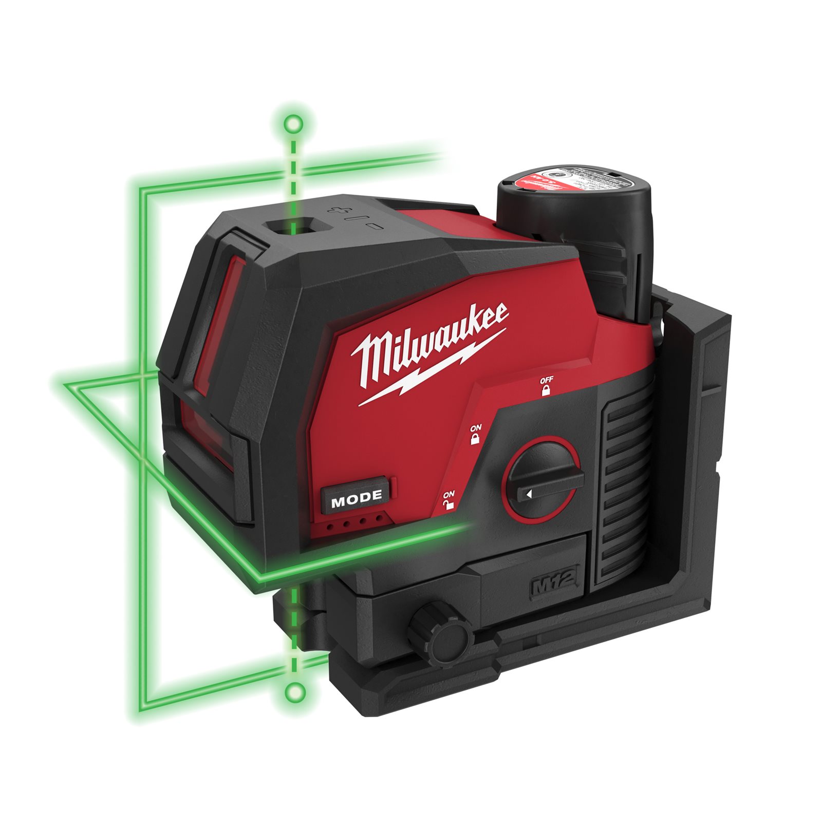 Nivelă laser M12 cu linie transversală verde cu funcție fir cu plumb Milwaukee M12 CLLP-301C - imagine 3