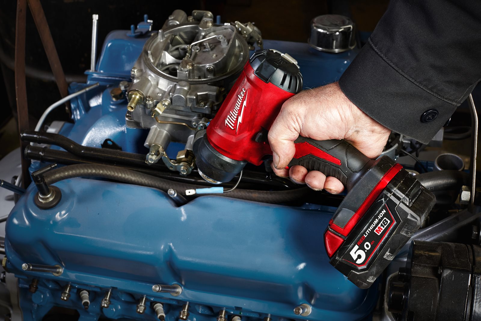 Pistol aer cald compact M18 Milwaukee M18 BHG-0 - in utilizare 7