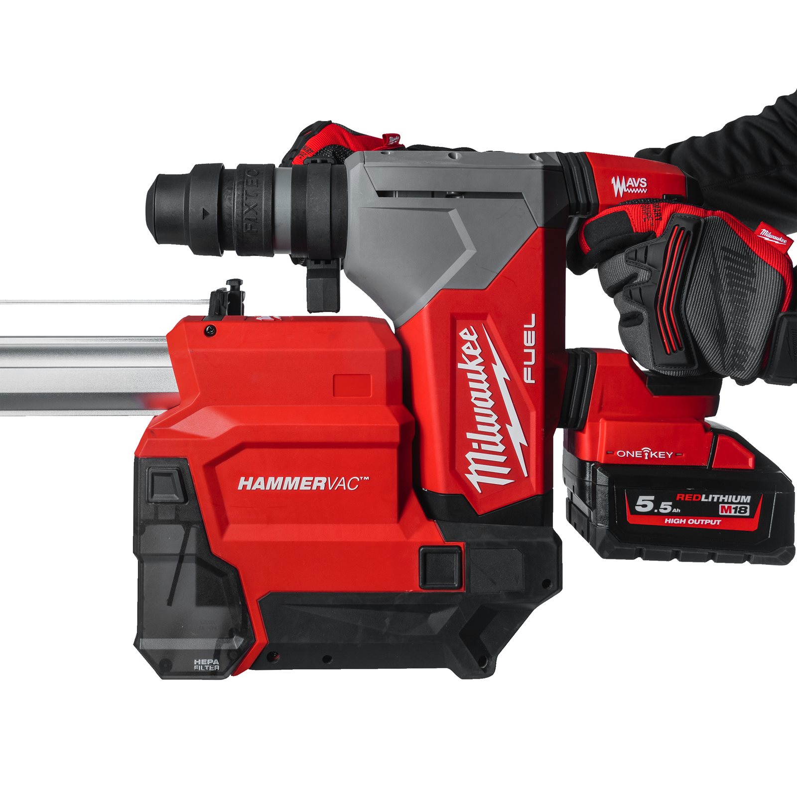 Extractor de praf ciocan rotopercutor SDS-Plus 32 mm M18 FUEL și AUTOPULSE Milwaukee M18 FPDDEXL-0 - detaliu 1