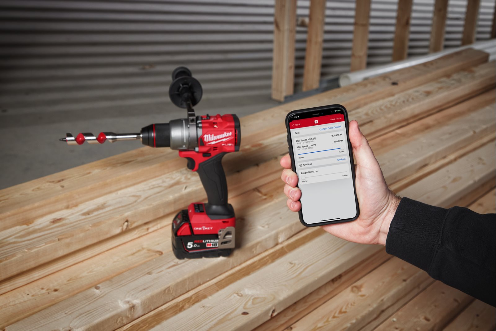 Mașină de găurit ONE-KEY M18 FUEL Milwaukee M18 ONEDD3-0X - in utilizare 4