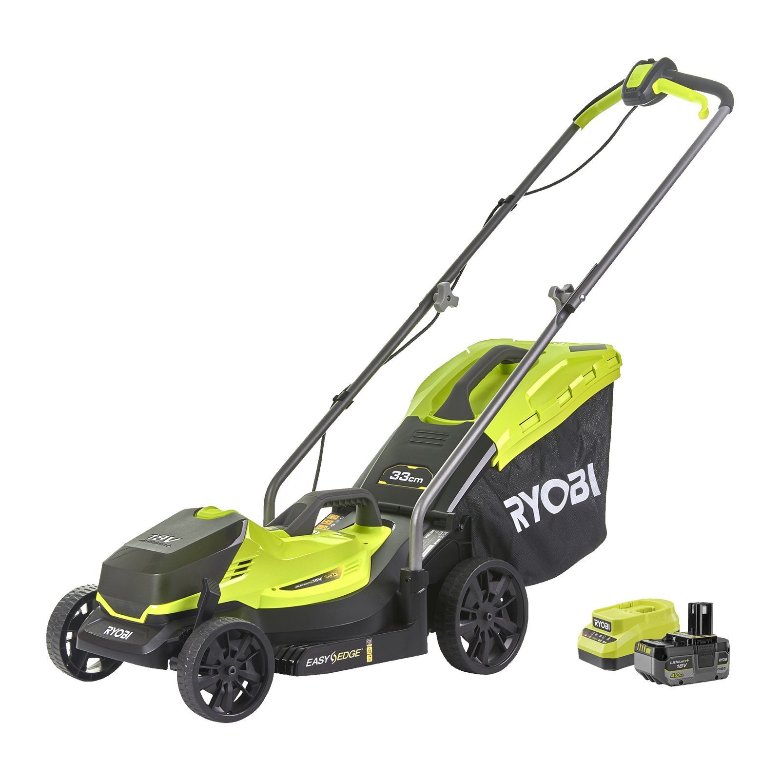 Mașină de tuns gazonul 18V ONE+, punte 33cm (1 x 4,0 Ah) Ryobi RLM18X33B40 - imagine 2