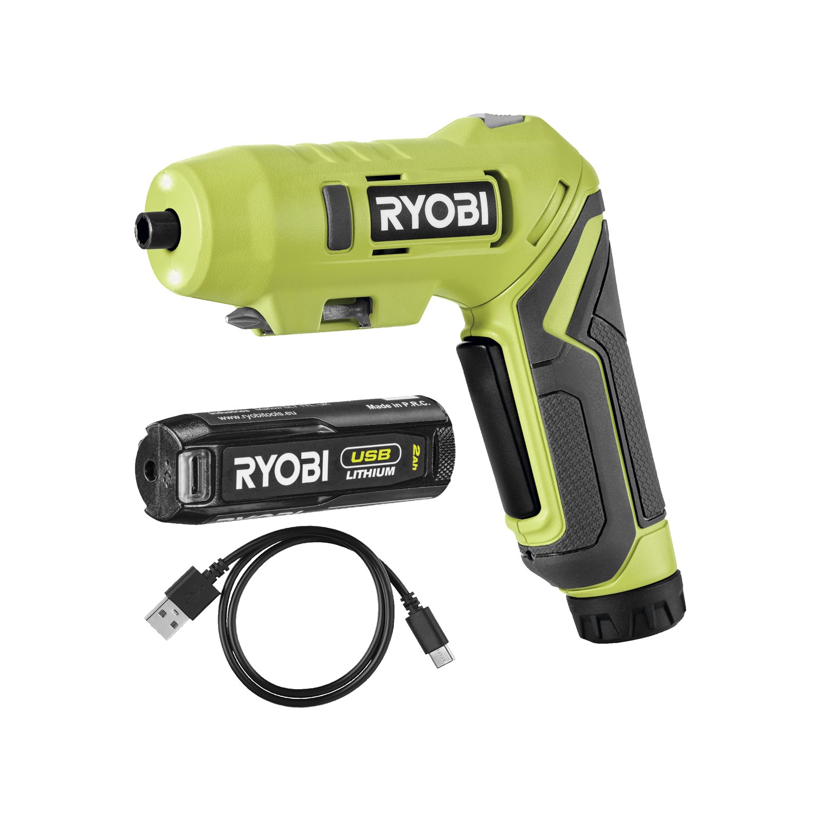 Șurubelniță pivotantă USB Lithium 4V (1x 2,0Ah) Ryobi RSDP4-120G - imagine 2