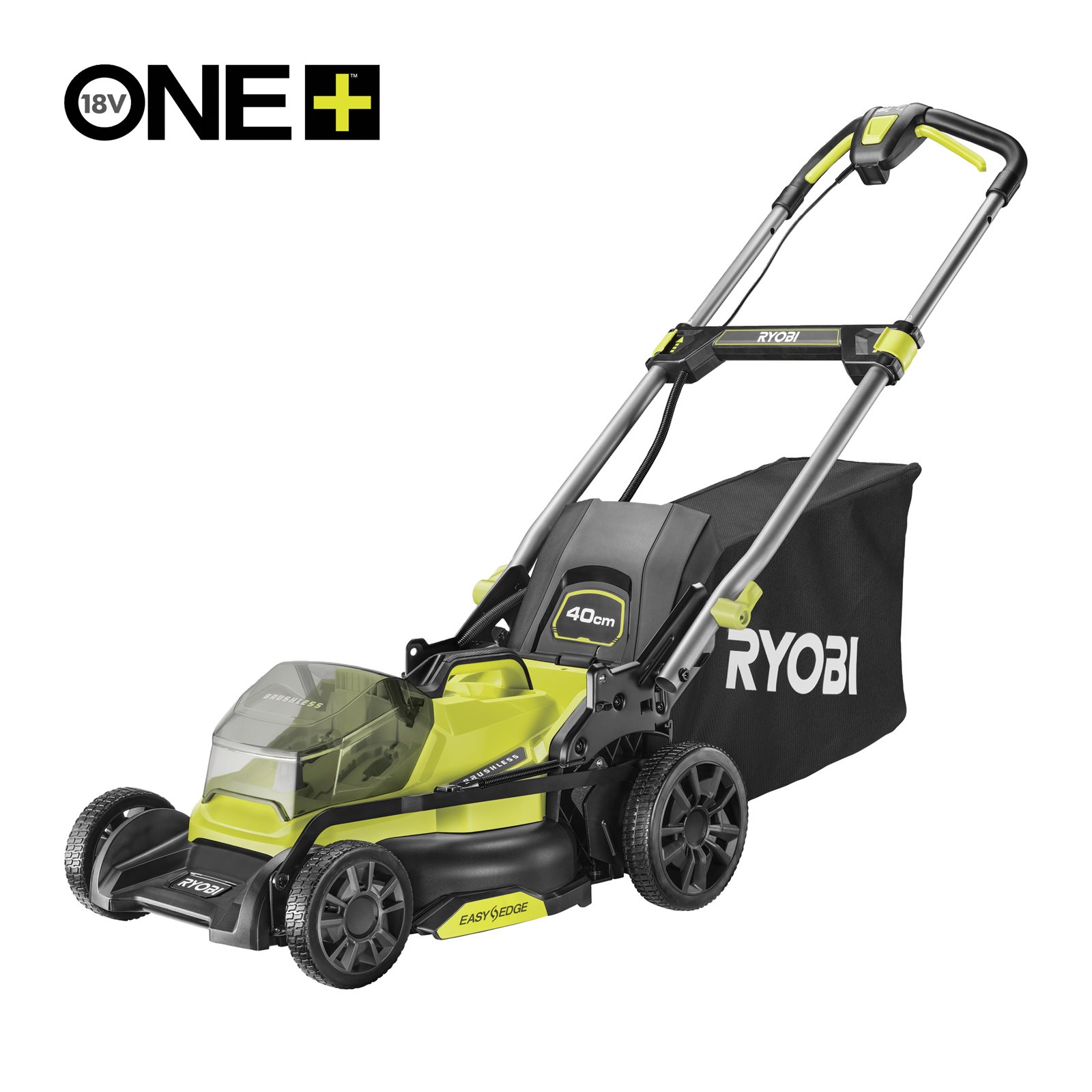 Mașină de tuns iarba fără perii 18V ONE+ de 40cm Ryobi RY18LMX40C-0