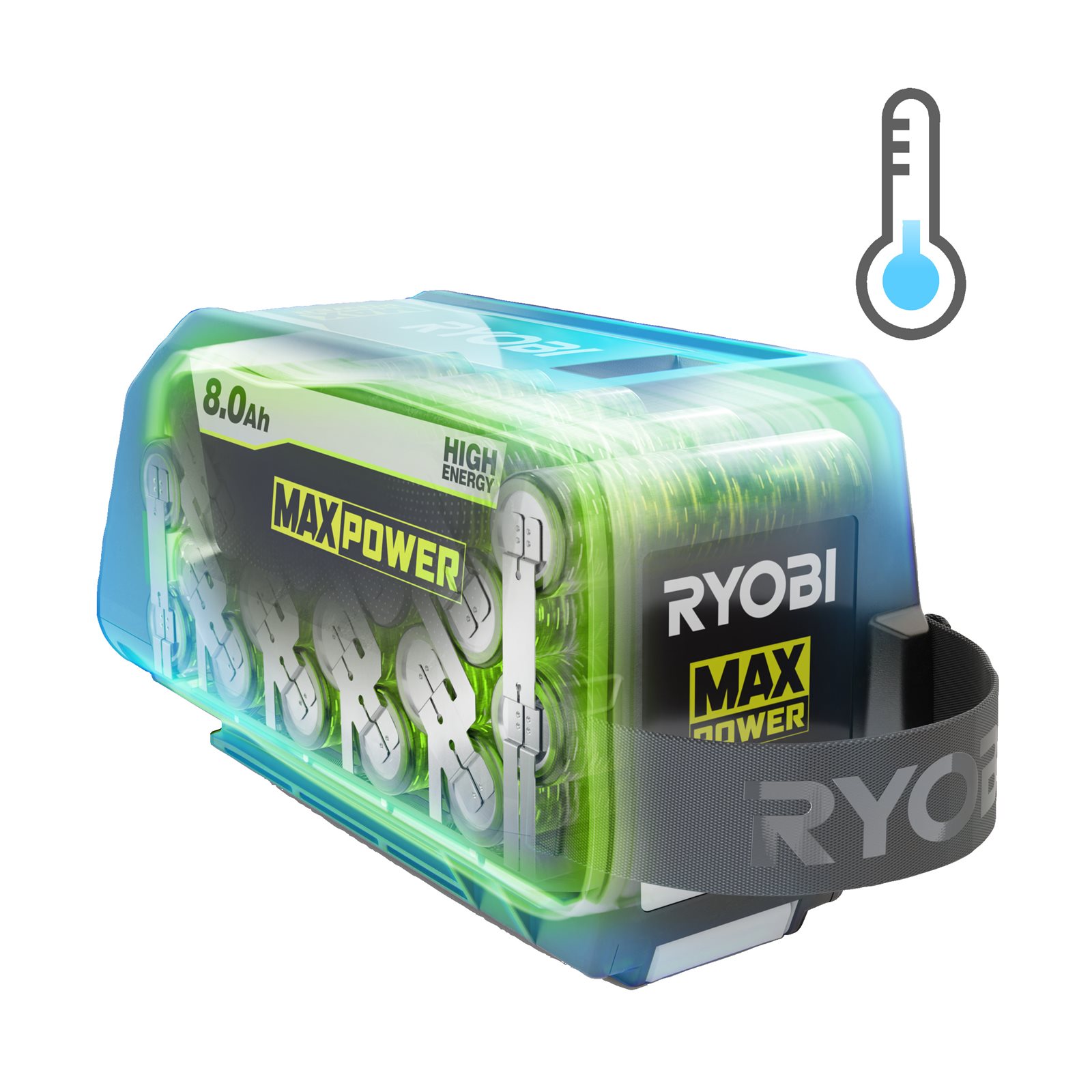 Acumulator MAX POWER 8,0Ah Lithium+ High Energy Ryobi RY36B80B - in utilizare 1
