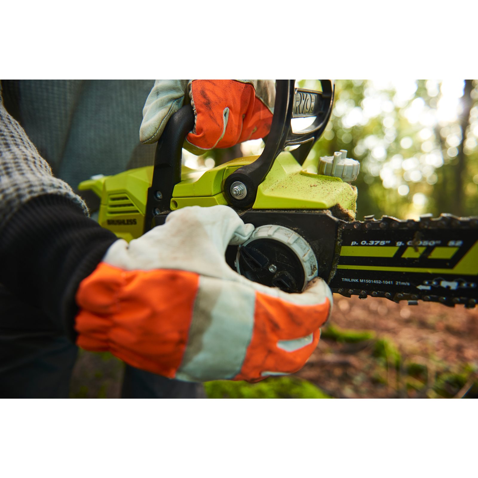 Fierăstrău cu lanț 36V MAX POWER , motor fără perii, lamă 35cm Ryobi RY36CSX35A-0 - detaliu 3