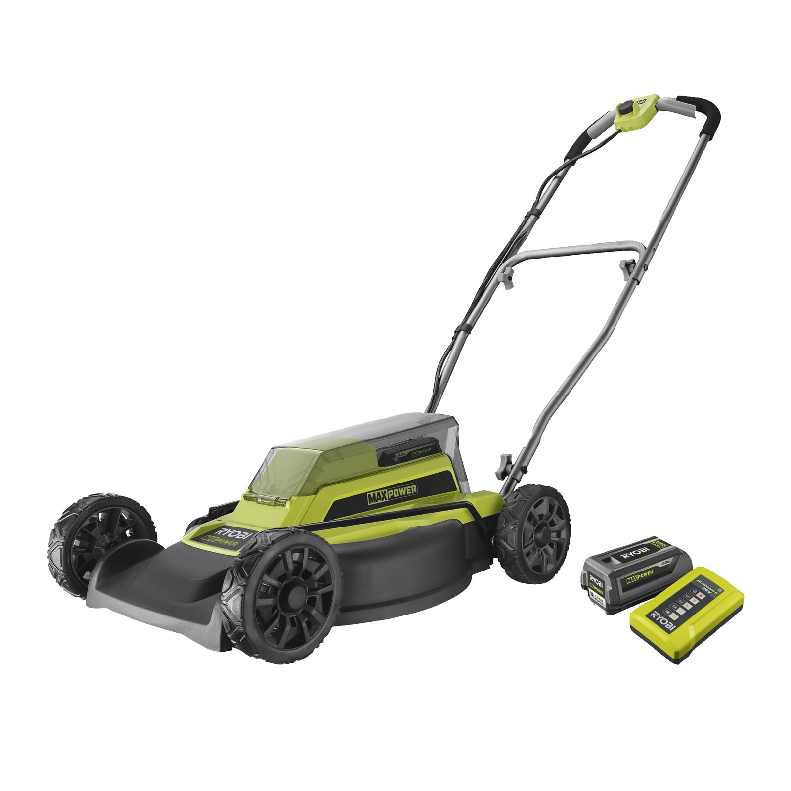 Mașină de tuns iarba MAX POWER 46 cm, fără cablu, 2 în 1, cu funcție de mulcire Ryobi RY36LMM46A-140 - imagine 2